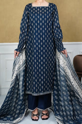NUSL3213 Printed Lawn Suit - Unstitched 3Pc